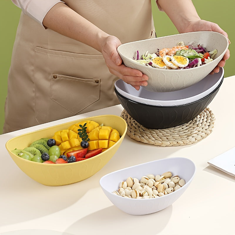 Juego de 2 cuencos de trigo plateados con cuchara, reutilizables, irrompibles, ligeros, utensilios de cocina para ensaladas, postres y pasta