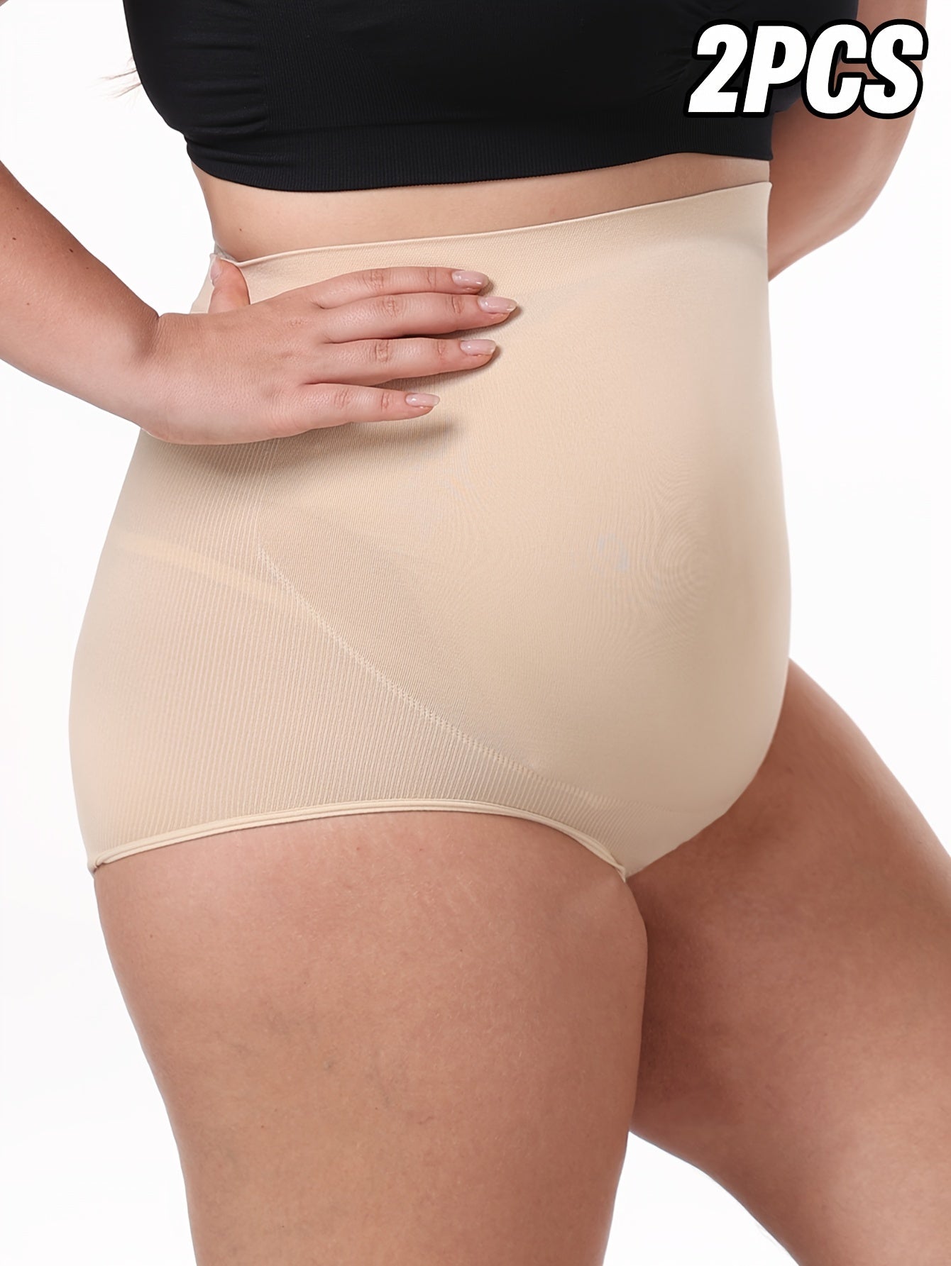 Plus Size Seamless Shaping Briefs for Women Tummy Control Breathable All Season