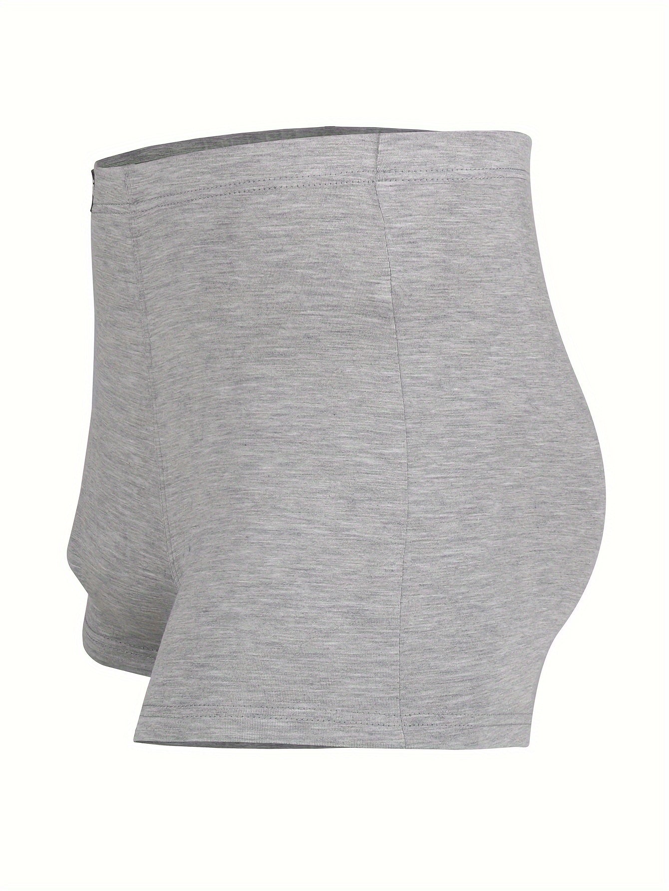 Men's Plus Size High-Waist Boxer Briefs Set 3 Pack Modal Spandex Dark Blue Gray Navy