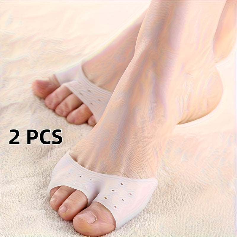 Women's Silicone Toe Covers 2pcs Breathable Blister Prevention Transparent