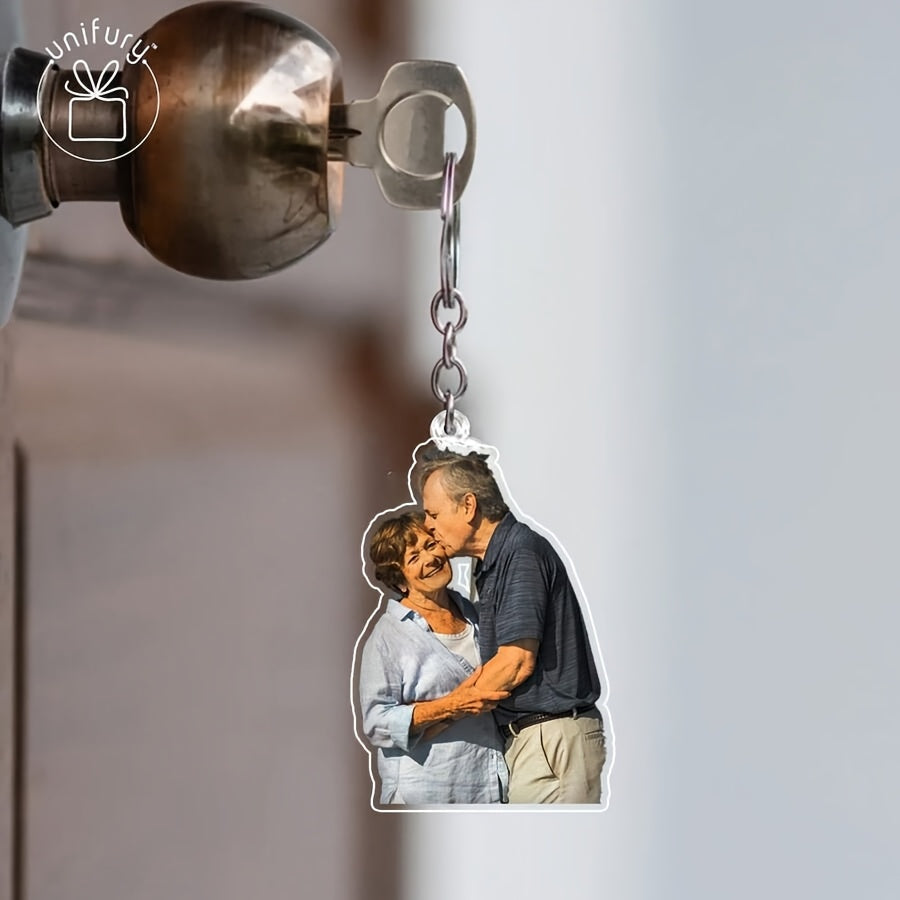 Llavero personalizado de pareja en acrílico, regalo personalizado para aniversario