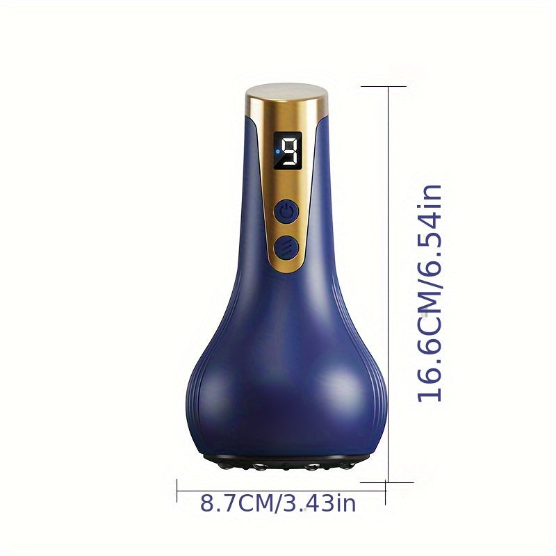 Wireless Massage Device with 9 Suction Levels, 22 Heads, Heating, Long Battery