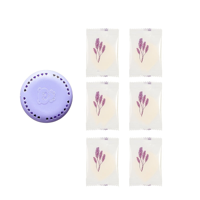 20pcs Cartoon Patterned Self-Adhesive Air Freshener Tablets Reusable Aromatherapy Deodorant for Home Car Bathroom Bedroom Wardrobe Toilet