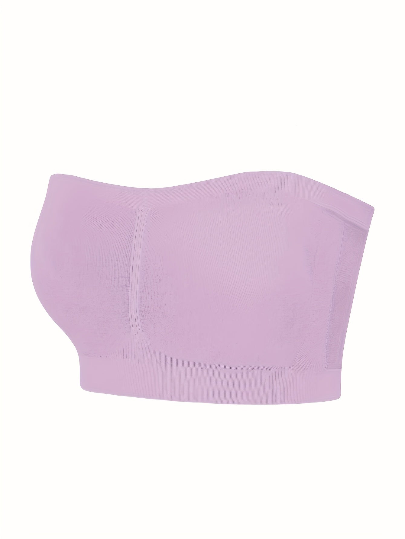 Women's Plus Size Seamless Sports Bra Strapless Breathable Purple for Running Pilates