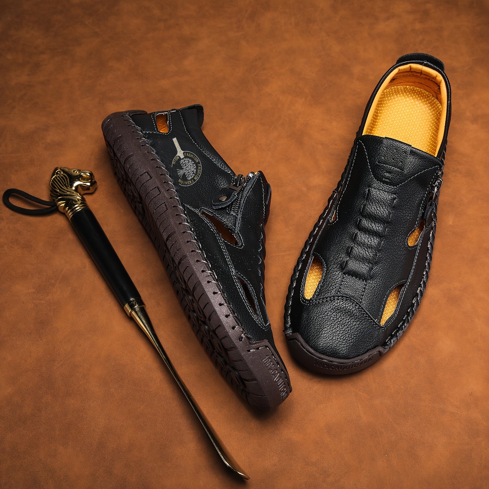 Men's Microfiber Slip-On Trekking Shoes Non-Slip Camping Footwear