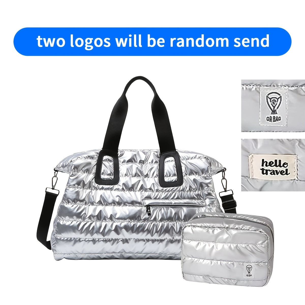 Bolsa de hombro de tela Oxford impermeable con gran capacidad y pequeño almacenamiento interno para viajes informales y desplazamientos