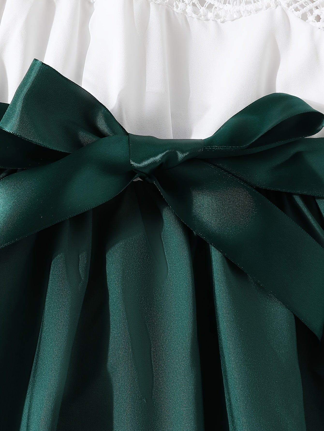 Shirin Qizlar Dantelli Yengsiz A-Line Yozgi Kiyim Belbog' bilan - Norasmiy kiyim uchun mukammal