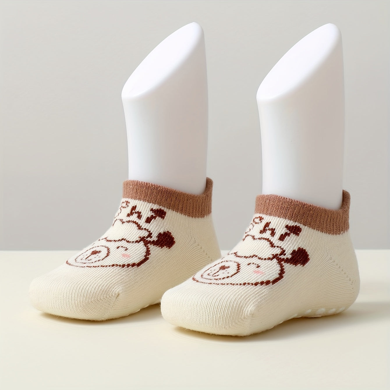 Kids' Non-Slip Floor Socks 6/12 Pairs for Toddlers Animal Dot Pattern Multiple Colors