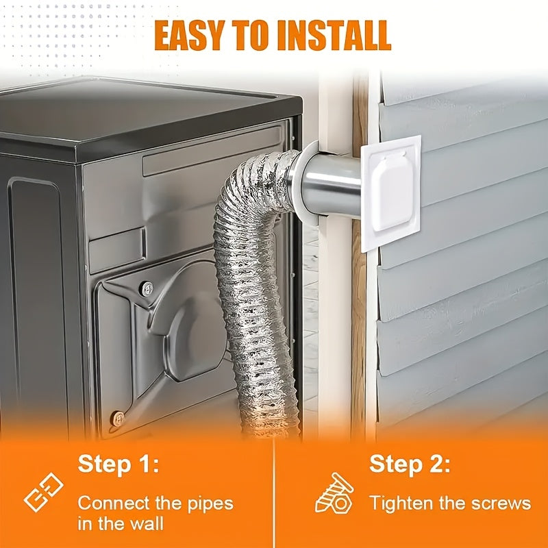 10.16 cm Plastic Louvered Vent Cover for Dryer Ventilation with Screws