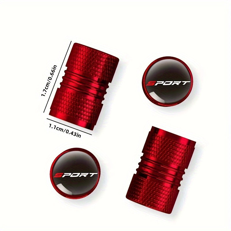 4 Pieces Aluminum Car Tire Valve Covers Chrome Plated Durable Stylish Auto Motorcycle Truck Accessories