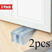 Прозрачный силиконовый дверной упор, нескользящий резиновый клин для использования в доме и офисе. Прочный и противоударный. Идеально подходит для защиты дверей и стен.