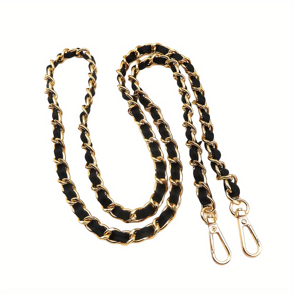Faux Leather Chain Strap 1cm Wide 47.2 Inches for Handbags and Purses
