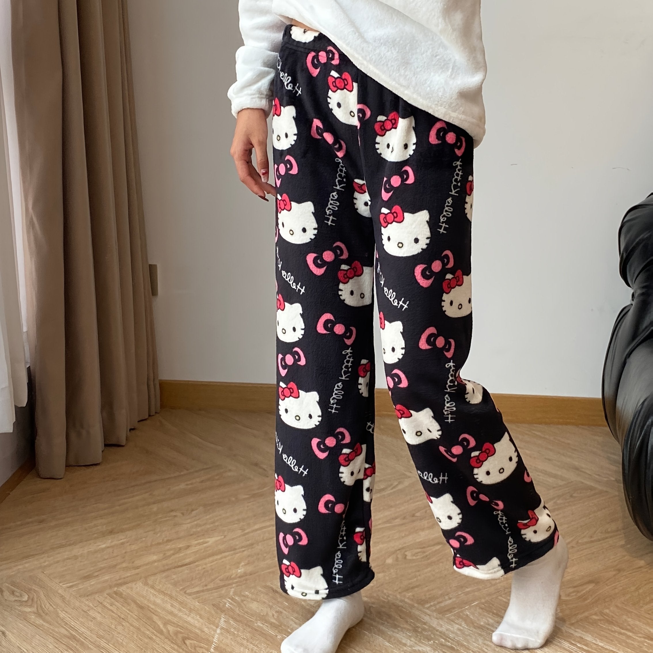 Pijamas de franela para mujer ropa de dormir cómoda patrón floral elasticidad micro para todas las estaciones