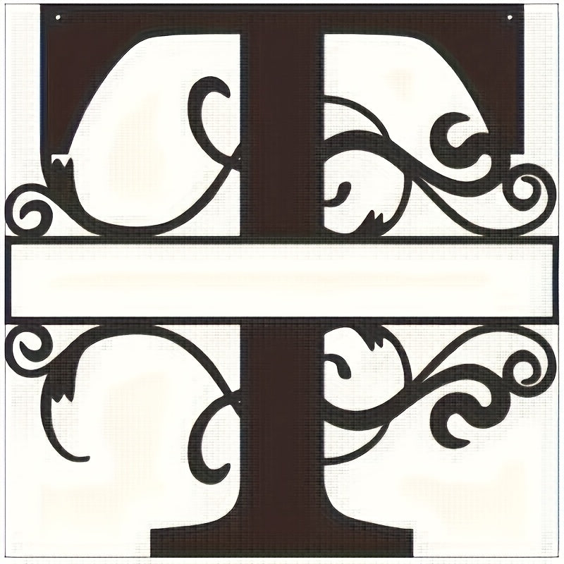 Personalized Last Name Sign with Split Letter Design for Front Door or Garden Decor