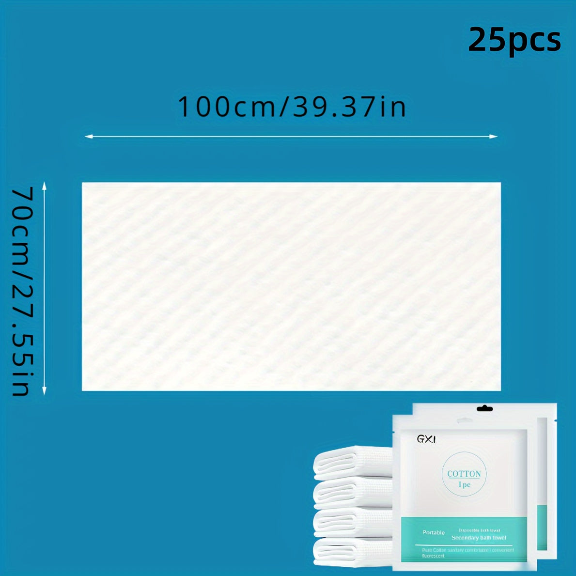 25 ta bir foydalanishlik vannaga sochiq, juda katta, tez quriydigan, yutuvchi