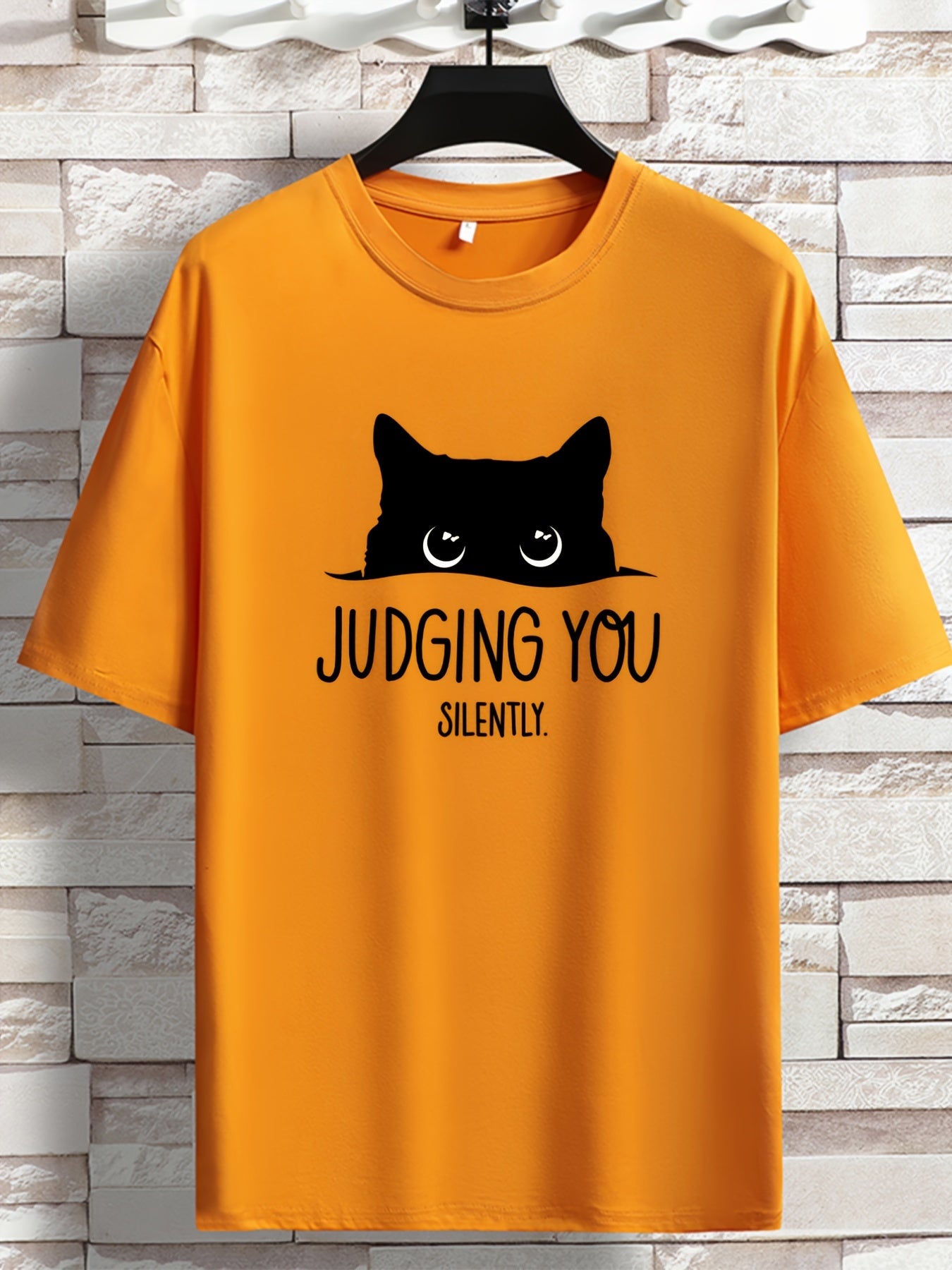 2023 yil bahor-yaz qisqa yengli T-ko'ylak, yosh erkaklar uchun Amerika moda logotipi bosma, yumaloq bo'yin va tasodifiy uslubga ega.