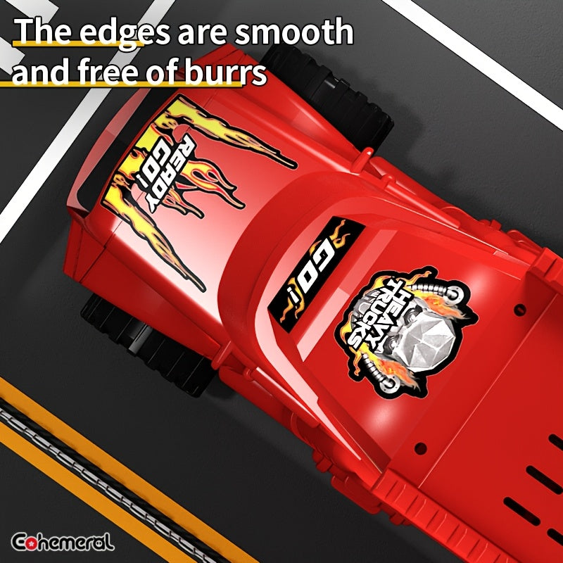 Coche de pista de bombero con diseño plegable transformable y mini coches de regalo para niños de 3 años en adelante