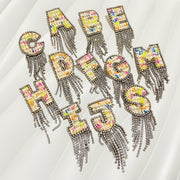 Women's Rhinestone Letter Brooch Irregular Woven Design Jewelry