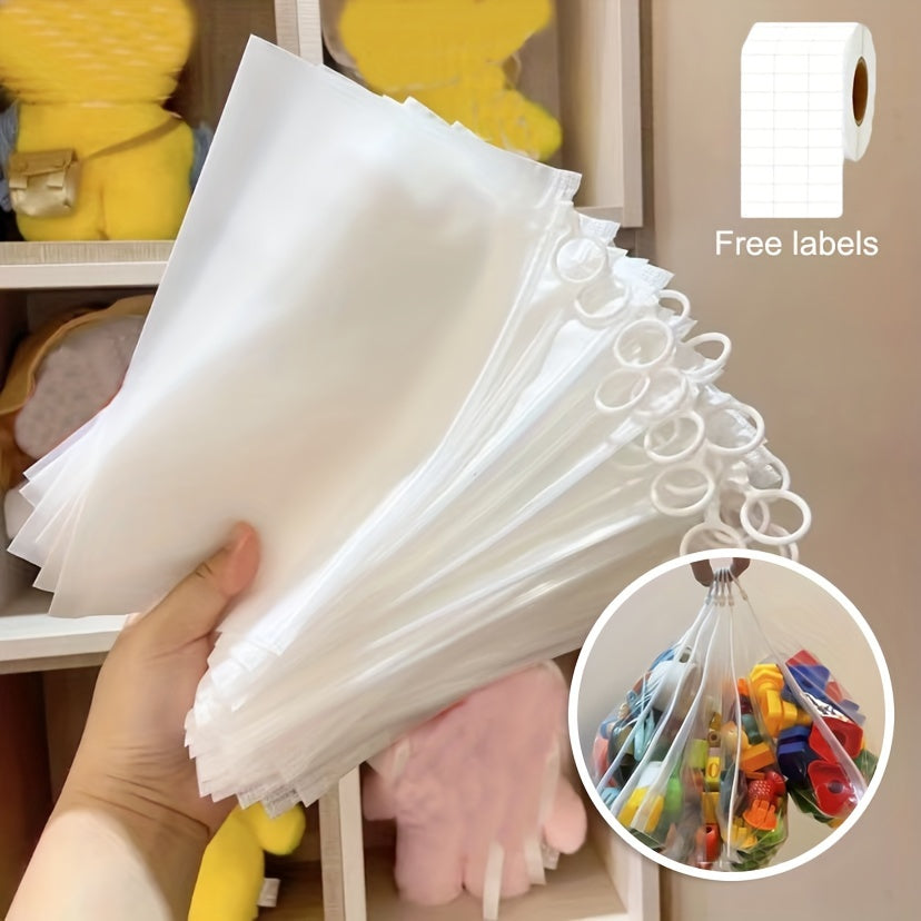10, 30, or 50 Pieces Waterproof Frosted Storage Bags for Small Items Organizer