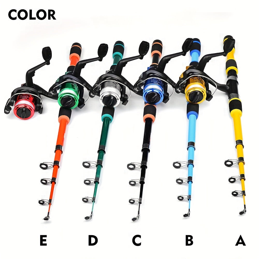 Ultra-Light Telescopic Fishing Rod 149cm 179cm Glass Fiber Portable Versatile Blue