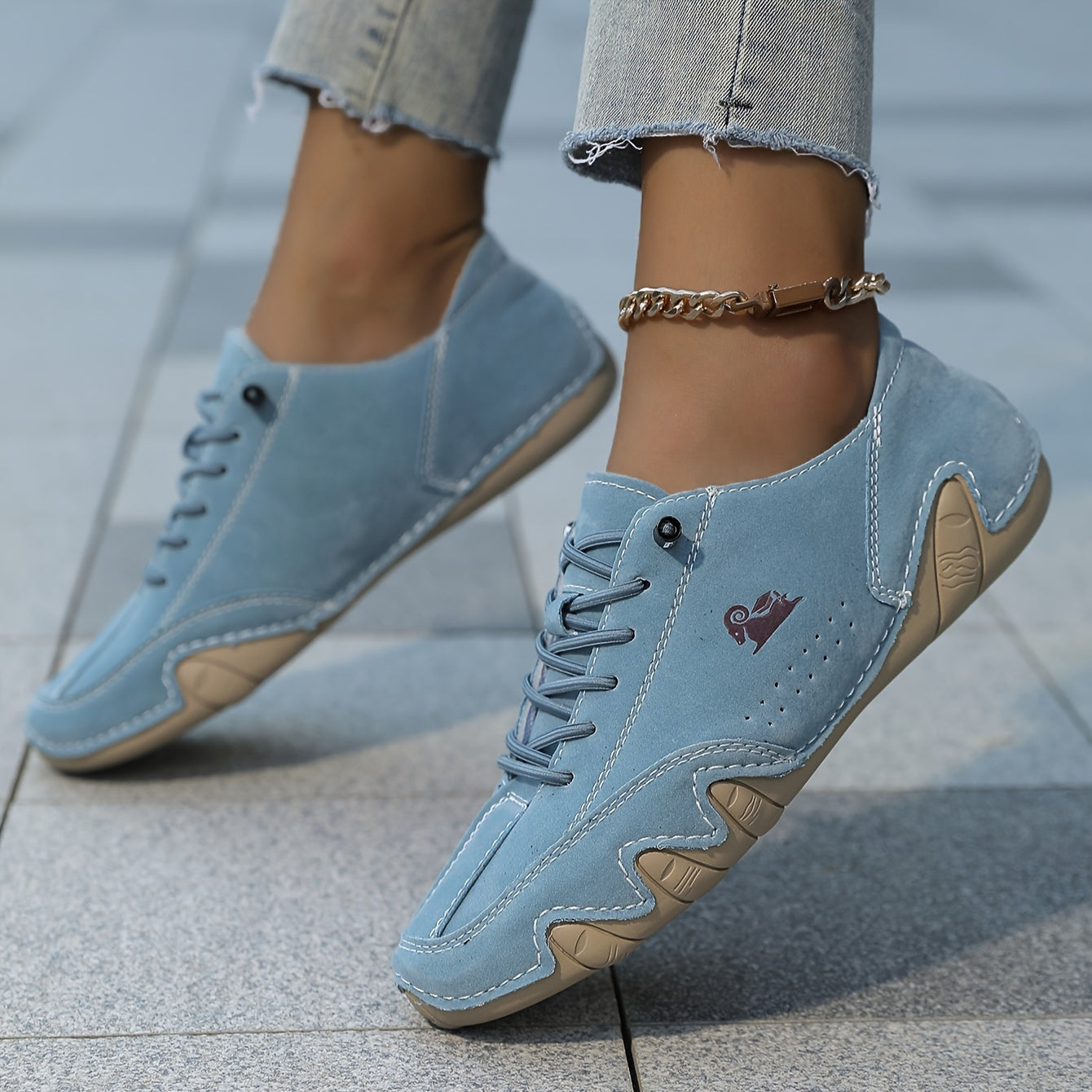 Women's Vintage Octopus Sneakers Lace-Up Non-Slip Rubber Casual Shoes