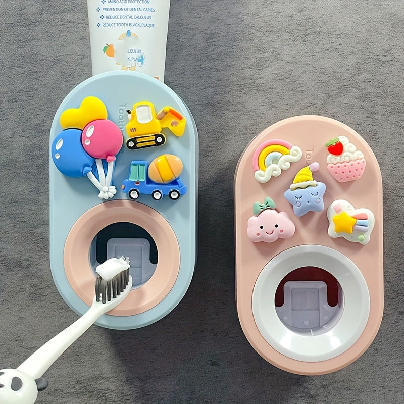 Devorga o'rnatiladigan tish pastasi siqgichi, oson o'rnatish, qiziqarli 3D dizayn, teshik ochmaslik xususiyati va yuviladigan yopishtiruvchi bilan. Hammomni tartibga solish uchun ideal, och ko'k va pushti ranglarda mavjud.