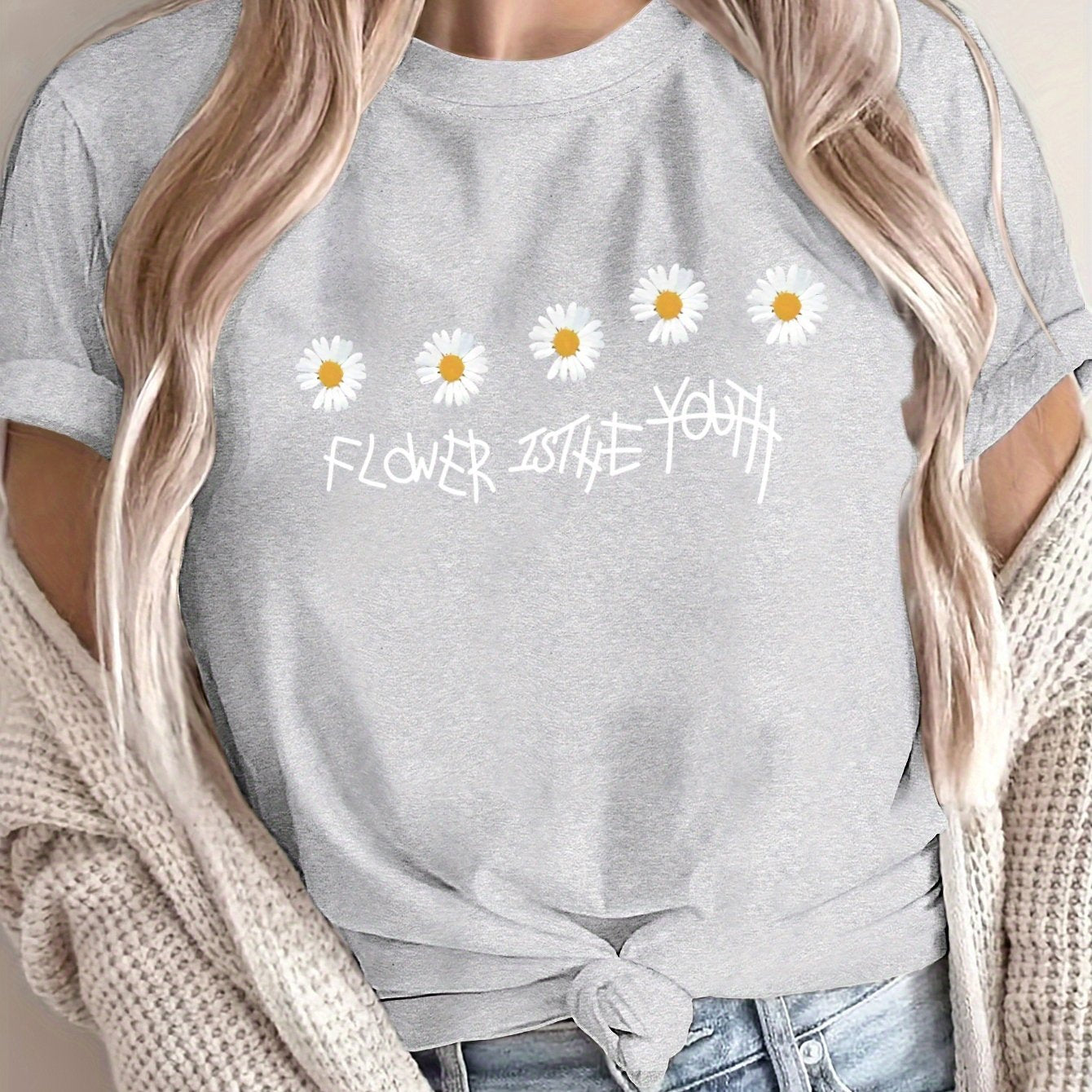 Women's Loose Large Size T-Shirt Spring Summer Round Neck Casual Short Sleeve Breathable Fabric