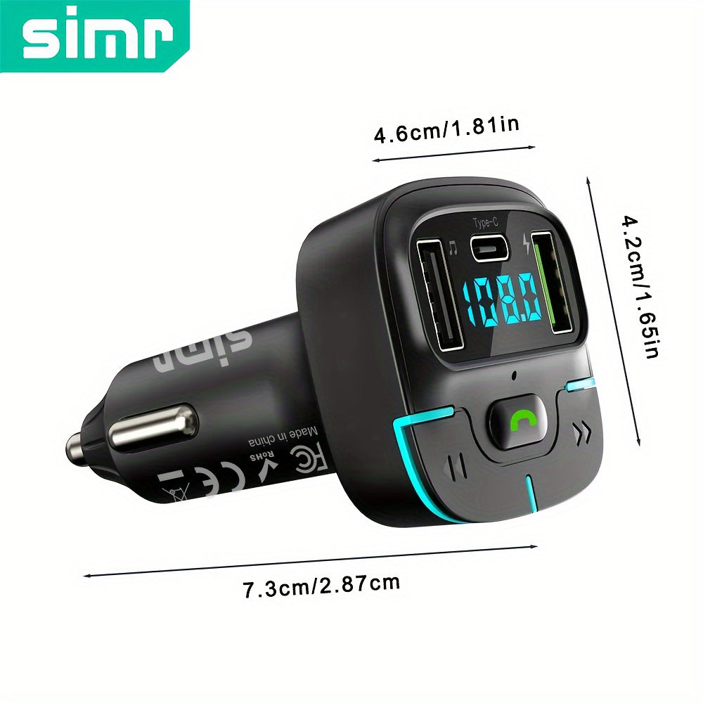 Universal Avtomobil MP3 Pleeri FM Transmitter Simsiz Qoʻl Bepul Dual USB Zaryadkachi