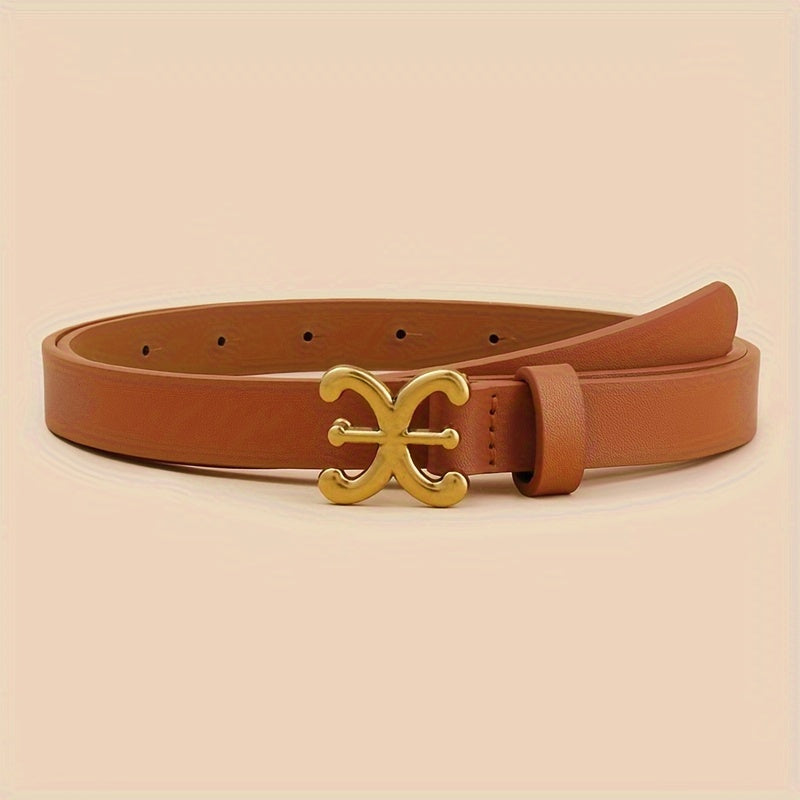 Женский ремень из PU-кожи с металлической пряжкой для джинсов и платьев