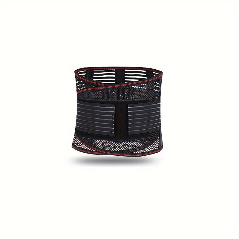 Cinturilla de soporte con malla transpirable y refuerzo de placa de acero para deportes y fitness