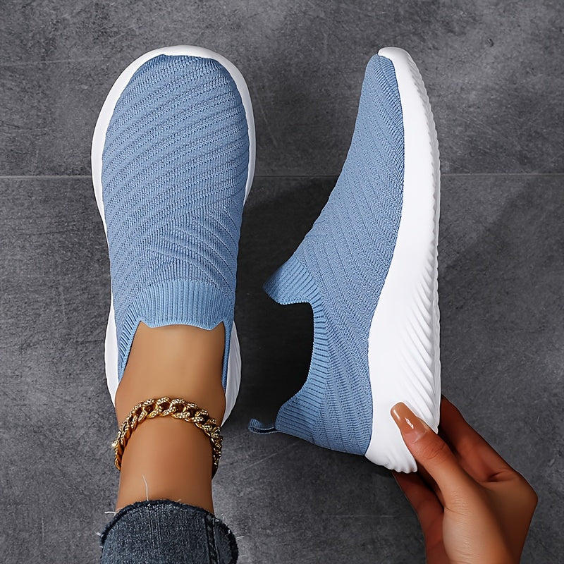 Ayollar uchun kundalik sport slip-onlar nafas oladigan, engil, qulay