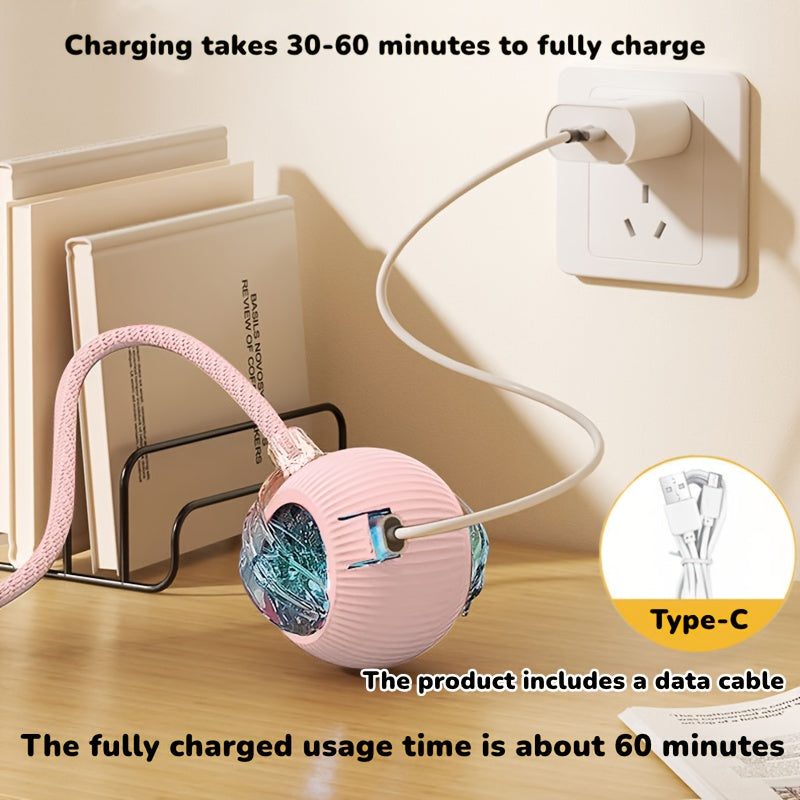 Pelota de juguete interactiva recargable por USB para gatos y perros