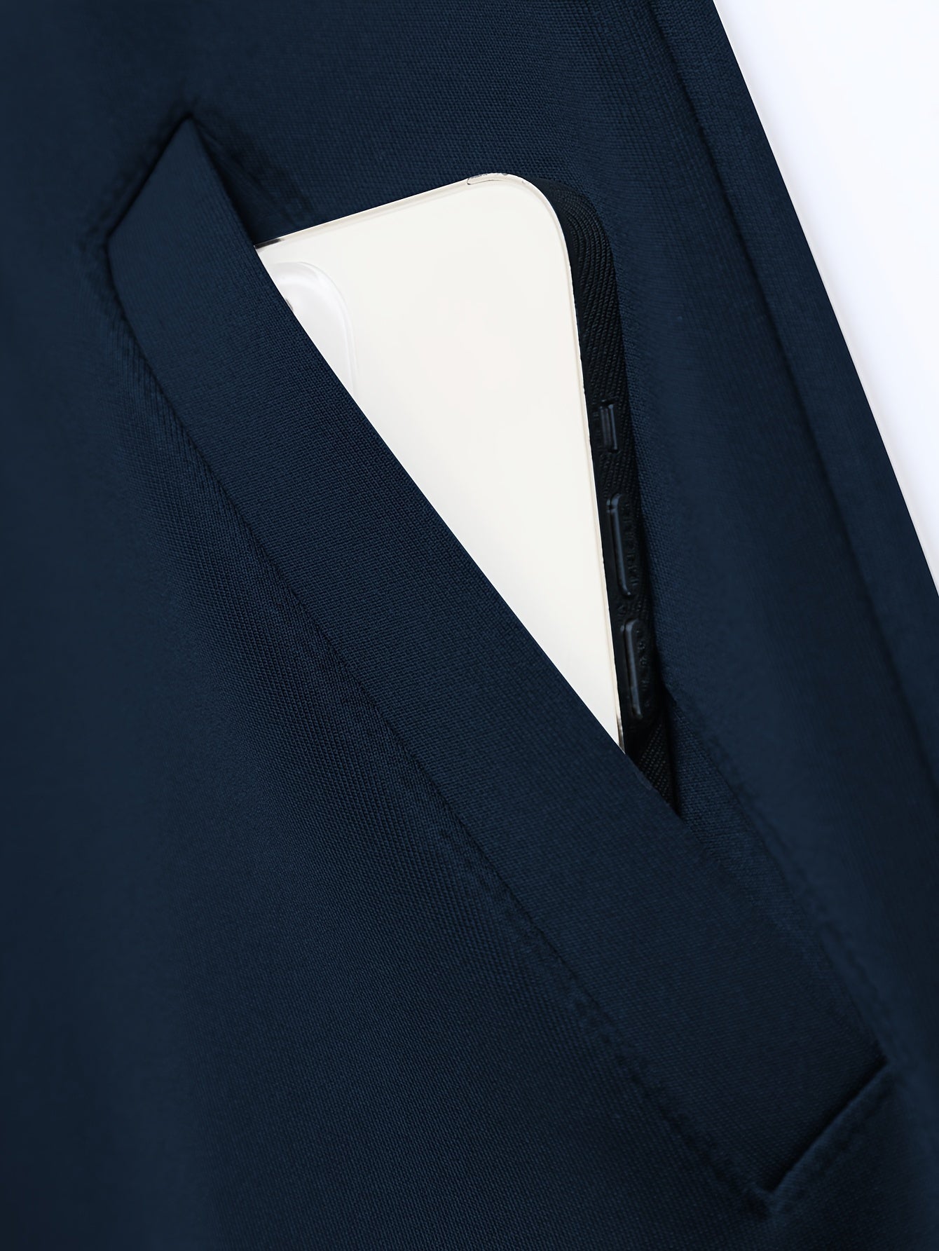 Men's Casual Geometric Pattern Polyester Knit Jacket with Zipper and Pockets