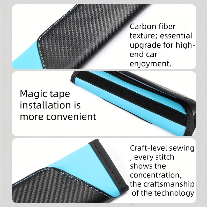 Universal karbon tolali xavfsizlik kamarining yelka kamar qopqog'i avtomobil o'rindiq kamar uchun