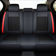 Car Seat Cover Set for 5-Seater SUVs Black and Red Breathable Wear-Resistant