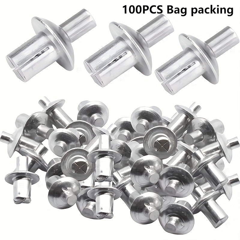 Aluminum Rivets 50/100/200pcs Polished Round Head Hammer-In DIY Crafts
