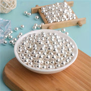 925 Sterling Silver Spacer Beads for Jewelry Making, Round, 10-40 Pieces
