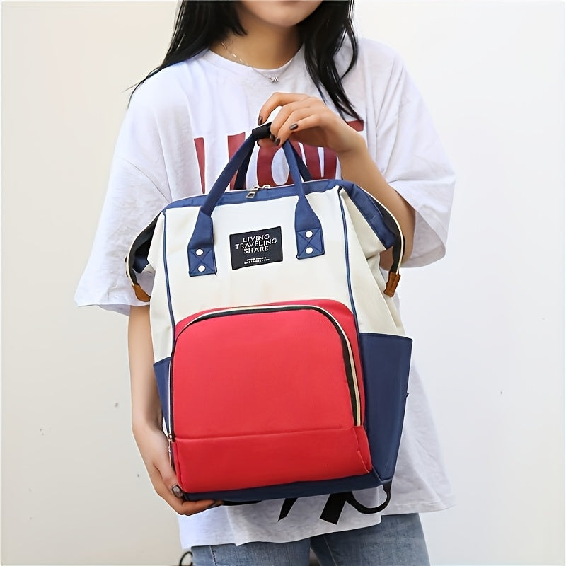 Ayollar uchun qora Oxford matodan tayyorlangan choyshab sumka, engil, keng va ko‘p funksiyali ryukzak