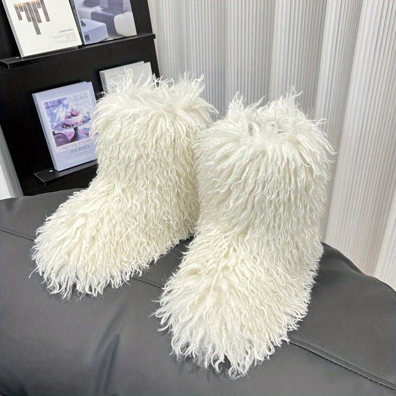 Women's Snow Boots Faux Fur Warm Non-slip Winter Footwear