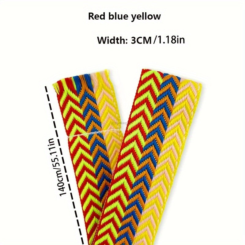 Unisex Flat Shoelaces for Sneakers Multicolor Zigzag Durable 120-160cm