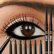 Women's Black Gel Eyeliner Pens Set Waterproof Smudge-Proof 12pcs