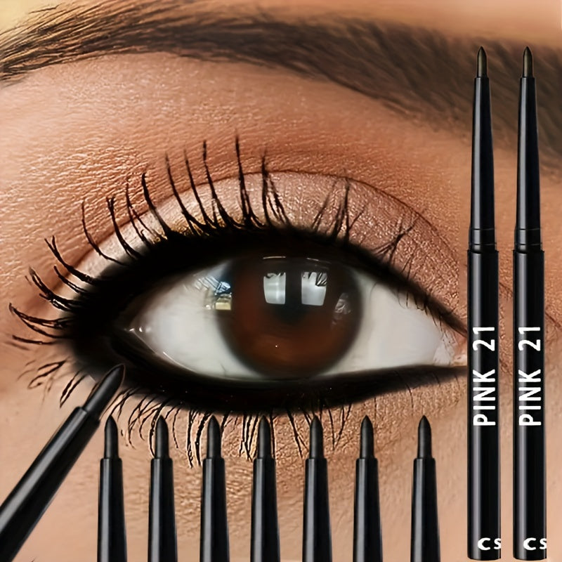 Women's Black Gel Eyeliner Pens Set Waterproof Smudge-Proof 12pcs