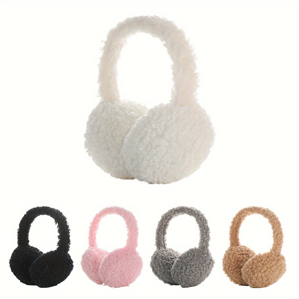 Knitted Earmuffs for Women Solid Colors Cozy Winter Accessory Easy to Clean