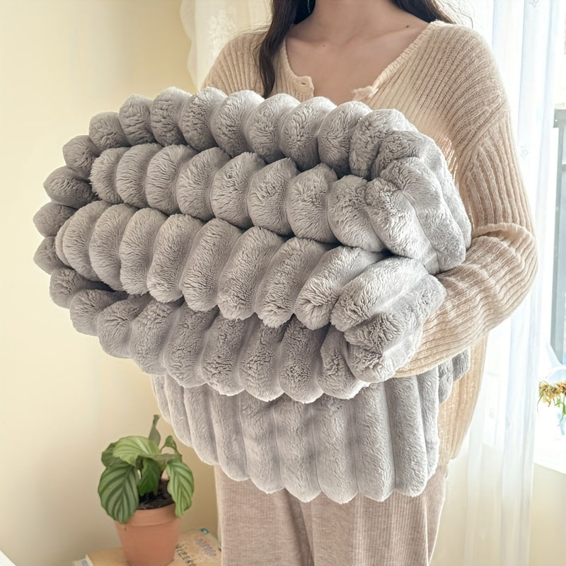 Faux Fur Throw Blanket 100x150cm Soft Warm Cozy for Sofa Bed Travel
