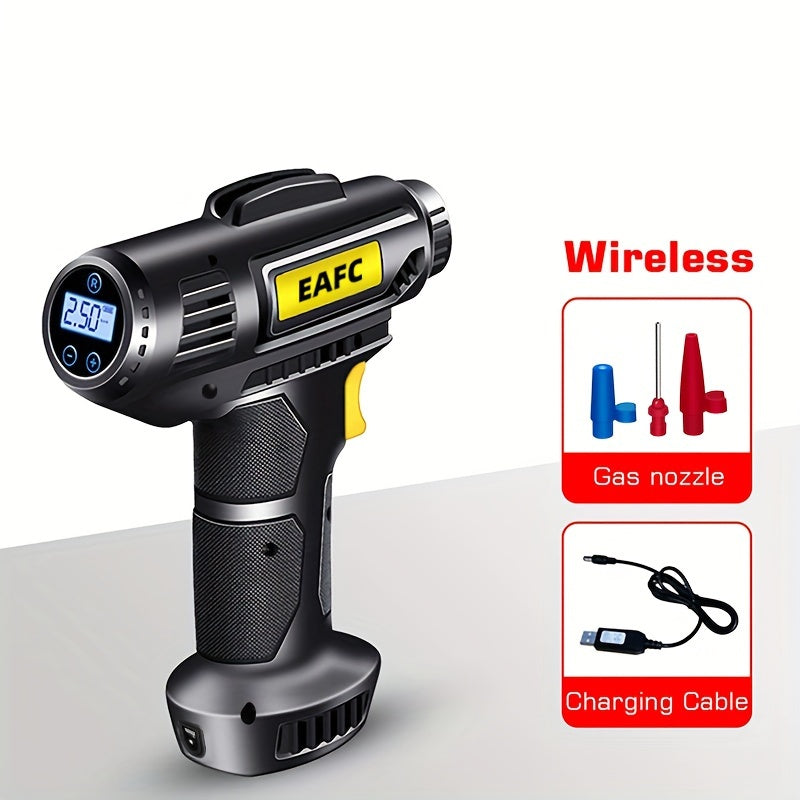 Portable Car Air Compressor Wireless Tire Inflator with LED Light 120W