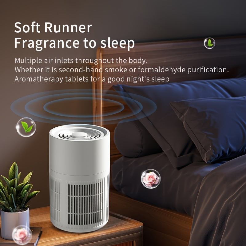 Portable HEPA Air Purifier for Home Bedroom 5-in-1 Dust Smoke Odor Removal