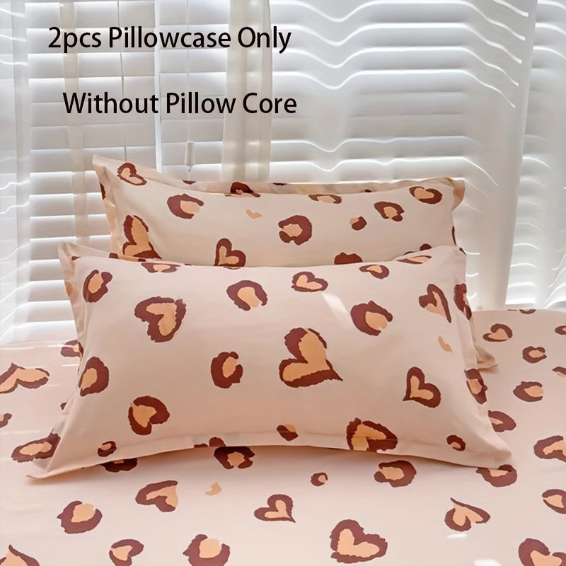 Aloe Vera Cotton Pillowcases with Envelope Closure, Geometric Pattern, Machine Washable