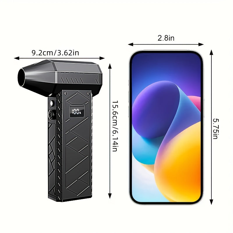 Electric Air Duster with 9 Nozzles USB Rechargeable 10000mAh Lithium Battery Dust Snow Removal