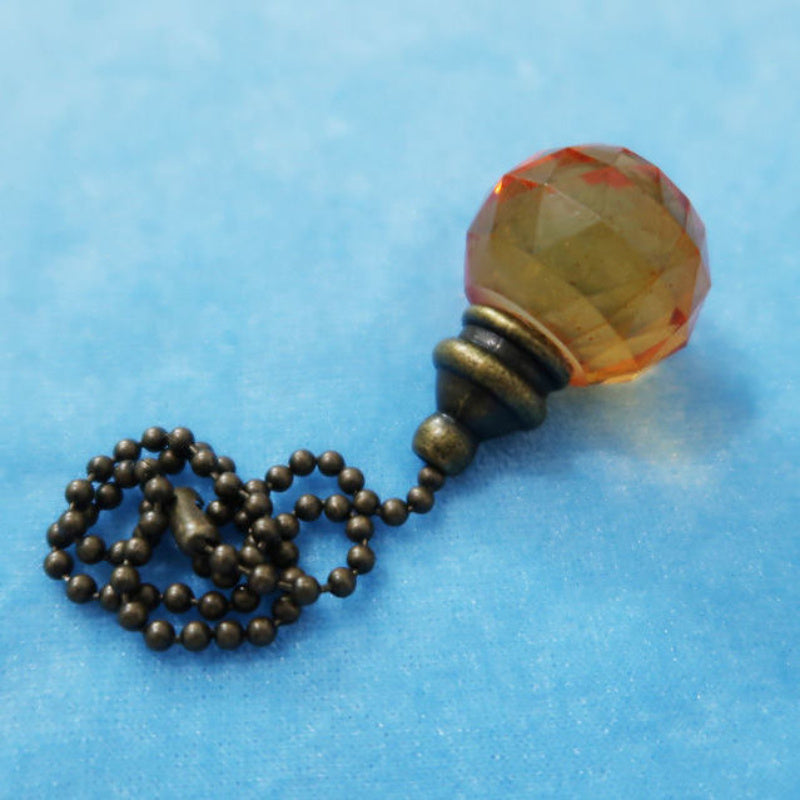 Acrylic Pendant Fan Light Decoration with Golden and Red Beads for Chandelier Home Decor