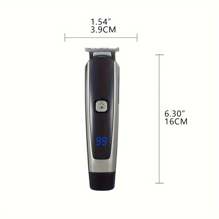 6-in-1 Hair and Beard Trimmer Set with LCD Display USB Rechargeable Body Grooming Kit